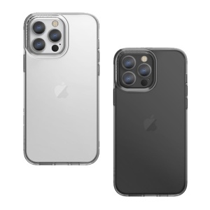 Husa de protectie pentru iPhone 14 Pro Max, cu suport metalic pentru camera, Bracket Series, Flippy, Protectie Antisoc, PC mat, silicon moale pe margini, Transparent - Img 2