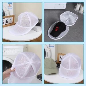 Husa de Spalare Sapca, Flippy, pentru Masina de Spalat, din Poliester, Circumferinta 53 cm, cu Fermoar, Alb - Img 2