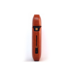 Husa Flippy pentru IQOS 2.4 Plus, Capac de Protectie, Anti Soc si Zgarieturi, din Piele Ecologica, 43 g, 12 x 6 x 2.5 cm, Maro - Img 2