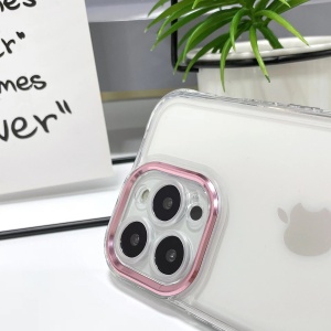 Husa MagSafe Silicone pentru iPhone 13 Pro Max, Flippy, Transparenta, Magnetica, Extra Protectie Camera Roz - Img 5