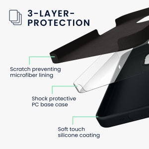 Husa pentru Apple iPhone 14 Pro Flippy, Liquid Silicone, cu Microfibra pe interior, Protectie Antisoc, Negru - Img 3