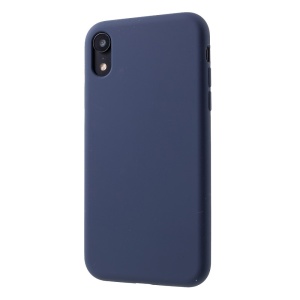 Husa protectie compatibila cu Apple iPhone XR Liquid Silicone Case Albastru inchis - Img 3