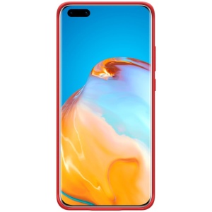 Husa protectie compatibila cu Huawei P40 Pro Liquid Silicone Case Rosu - Img 4