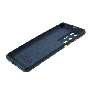 Husa protectie compatibila cu Huawei P40 Pro Liquid Silicone Case Albastru inchis - Img 6