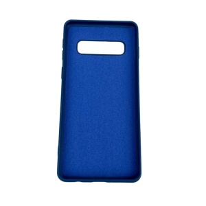 Husa protectie compatibila cu Samsung S10 Liquid Silicone Case Albastru inchis - Img 6