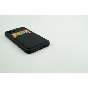 Husa protectie cu suport card compatibila cu Samsung A12 Negru - Img 10