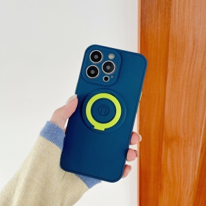 Husa protectie Flippy compatibila cu Apple iPhone 13 Pro Mag Safe Silicone Albastru - Img 3