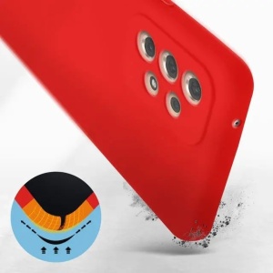 Husa protectie Flippy pentru Samsung A53 5G Liquid Silicone Rosu - Img 8