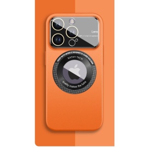 Husa protectie MagSafe Kathy Tech, Flippy, pentru Apple iPhone 12, Dublu Cerc, Portocaliu - Img 2