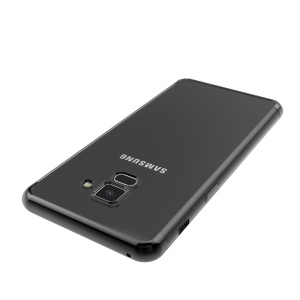 Husa Samsung Galaxy A8 2018 Transparent cu Margini Negre - Img 4