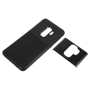 Husa Samsung Galaxy S9 Ipaky Elegant Grid Design TPU Hybrid Negru - Img 3