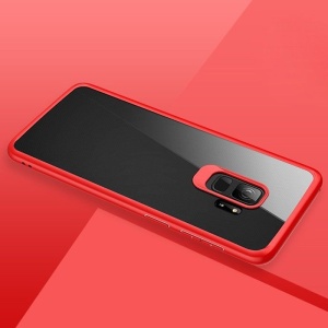 Husa Samsung Galaxy S9 Tpu Transparent cu margini colorate rosu - Img 4