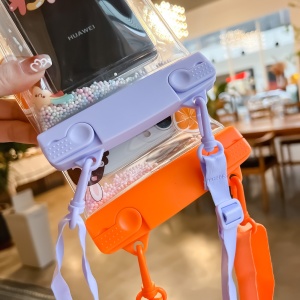 Husa subacvatica Fruity Waterproof Flippy, Snowproof, Universala, Impermeabila, cu Snur, pentru telefon sau documente, Lucky Girl, Mov - Img 7