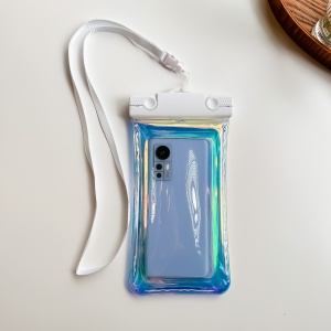 Husa subacvatica Holografica Waterproof Flippy, Snowproof, Universala, Impermeabila, cu Snur, pentru telefon sau documente, Alb - Img 4