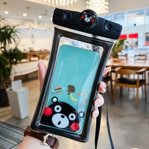 Husa subacvatica Mascot Waterproof Flippy, Snowproof, Universala, cu Snur, pentru telefon sau documente, Bear, Negru - Img 5