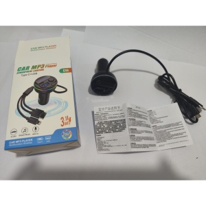 Incarcator Auto cu MP3 Player, Flippy, Port USB Fast Charge QC3.0 si Type C, PD 20W, Bluetooth, 3 Mufe de Incarcare, Negru - Img 2