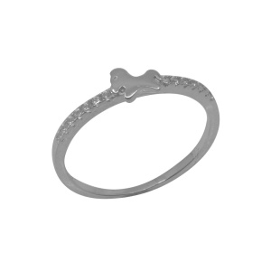 Inel Argint 925 Catel cu Zirconii, Marime 52 - Img 1