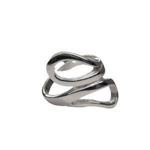 Inel, Jolie Silver, Argint 925 Sarpe Dublu M 60 - Img 1