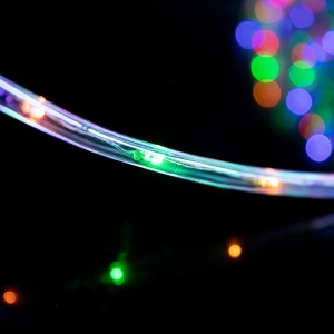 Instalatie Craciun, 100 m, 2400 Led-uri, Furtun Luminos, Multicolor, Transformator, 8 jocuri de lumini, Sectionabila, 220 V, Flippy - Img 18