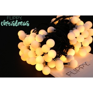 Instalatie Craciun, 12 metri, 100 de LED-uri cu ornament tip Bulb, 8 jocuri de lumini, alb cald, cu energie solara, liniar, interior/exterior, Flippy - Img 6