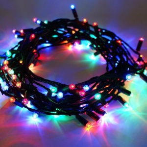 Instalatie Craciun, 5 m, 50 Led-uri ,Liniara, Multicolor, 8 jocuri de lumini, Transformator cu telecomanda, Interconectabila, Prelungitor 3 m inclus, Fir Verde, Flippy - Img 5