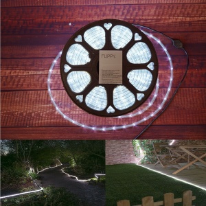 Instalatie Craciun, 72 m, 1728 Led-uri, Furtun Luminos, Alb rece, Transformator, Sectionabila, 220 V, Flippy - Img 15