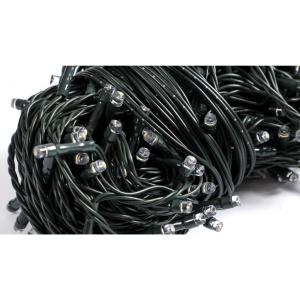 Instalatie Craciun liniara, cu transformator, 20 m, Alb Cald, 200 LED-uri V5, 8 jocuri de lumini, fir verde, Flippy - Img 4