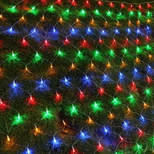 Instalatie Craciun, Tip Plasa, 15 m x 1.5 m, 1200 LED-uri, Multicolor, 8 jocuri de lumini, Transformator, Interconectabila, Prelungitor 3 m inclus, Fir transparent, Flippy - Img 5