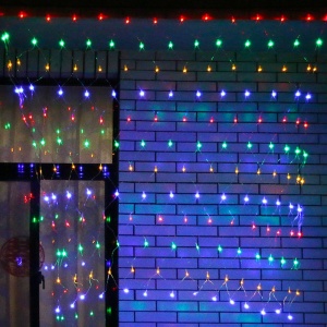 Instalatie de Craciun, Flippy®, Tip Plasa, 2 x 2 m, 160 LED-uri, Interconectabila, Multicolor - Img 2