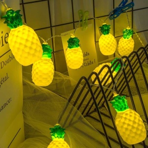 Instalatie de Craciun, Flippy®, Tip Sir cu Baterii, 1.5 m, 10 LED-uri, Model Ananas, Galben - Img 2