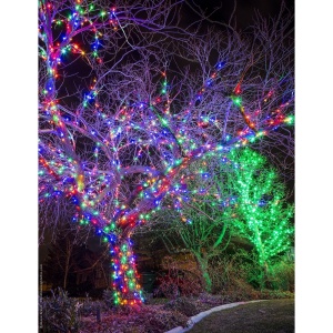 Instalatie de Craciun Liniara Yoto, 22 m, din care 1 m Prelungitor 220V, 300 LED, 8 jocuri de lumini, Controler, Utilizare Interior/Exterior, Fir Negru, multicolor - Img 6