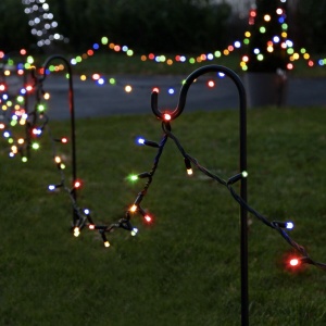 Instalatie de Craciun Liniara Yoto, 50 m, 1 m Prelungitor 220V, 498 LED, 8 Jocuri de Lumini, Controler, Fir Negru, Utilizare Interior/Exterior, Protectie anti-inghet, Fir Cupru, Multicolor - Img 1