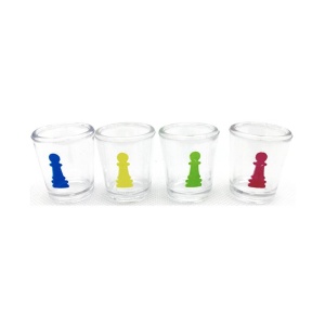 Joc de baut, Nu te supara frate, Flippy, cu pahare de shot din sticla, 30x30 cm, multicolor - Img 7