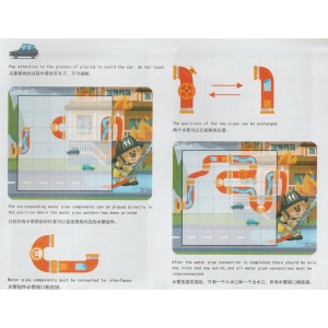 Joc educativ magnetic de interconectare, micul pompier, 15 nivele, 9 carti, pentru copii, +3 ani, multicolor - Img 12