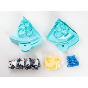 Joc Interactiv pentru Copii, Flippy, Batalia Pinguinilor, 3 ani+, Tabla de Joc, Figurine Pinguini, Mingi, Multicolor - Img 3