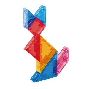 Joc Magnetic Tangram, Flippy, 7 Piese Magnetice, Forme Geometrice, 3 Ani, EVA, ABS, Magnet, 10.5 x 10.5 x 2.2 cm, Multicolor - Img 1
