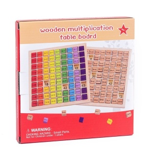 Joc Montessori din Lemn, Flippy, Tabla Inmultirii, Blocuri, Tabel de Multiplicare pana la 9x9, Multicolor, 18x18x1.5 cm - Img 8