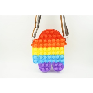 Jucarie antistres din silicon, Flippy, Pop It Now and Flip It, Geanta mica, Among Us, Multicolor - Img 2