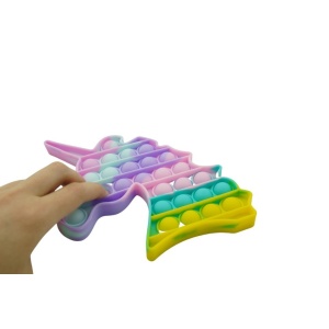 Jucarie antistres din silicon, Pop it Now and Flip It, Unicorn, Multicolor, Model 3 - Img 2