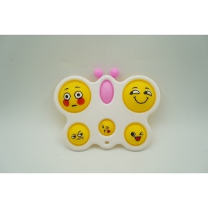 Jucarie Antistres Flippy - Fidget Toy, Simple Dimple, Fluture, Alb - Img 4