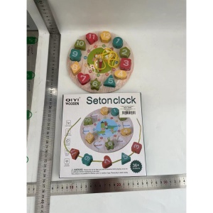 Jucarie Educativa Flippy, Tip Montessori, Model Ceas Girafa, din Lemn, + 36 Luni, 12 Piese, 17 cm, Multicolor - Img 7