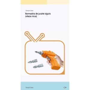 Jucarie educativa pentru copii, Flippy, Set 258 piese, 6 in 1, Valiza cu bormasina, Multicolor - Img 7