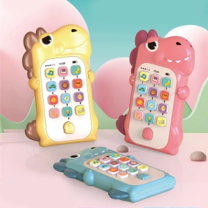 Jucarie Interactiva, Flippy, Telefon Inteligent, Model Dinozaur, Functii Educative, Muzicale si Voce, 4-6 ani, 19 x 11.5 cm, din Plastic, Multicolor - Img 2