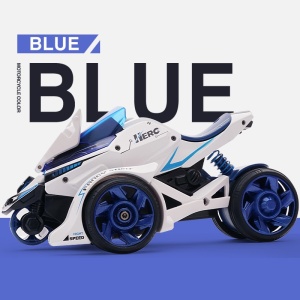 Jucarie pentru copii, masina cu extensie de motocicleta 2 in 1, albastra - Img 2