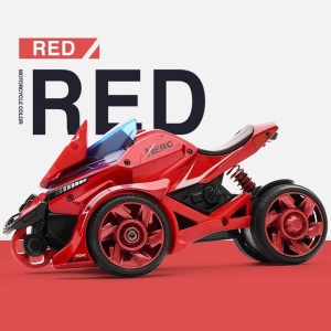 Jucarie pentru copii, masina cu extensie de motocicleta, 2 in 1, rosie - Img 4