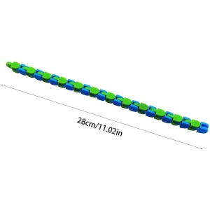 Jucărie Senzorială Antistres Flippy - Puzzle de Îmbinat Tip Șarpe, 24 Piese, +3 Ani, Verde/Albastru - Img 2