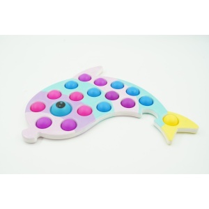 Jucarie senzoriala antistres, Simple Dimple, Delfin, Multicolor - Img 3