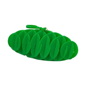 Jucarie Worm Fidget de Decompresie, Flippy, Anti Stres, Dimensiune Compacta 6 cm, Dimensiune Extinsa 15.5 cm, Verde - Img 1