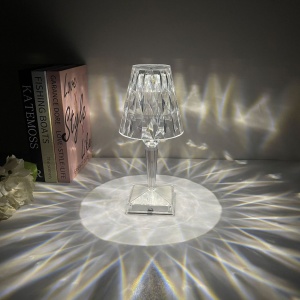 Lampa de birou pe LED RGB 16, Flippy, dimmer tactil, 3 nivele de intensitate, incarcare USB, 3W, Cristal Acrilic, 26x12 cm, cu telecomanda, transparent - Img 2