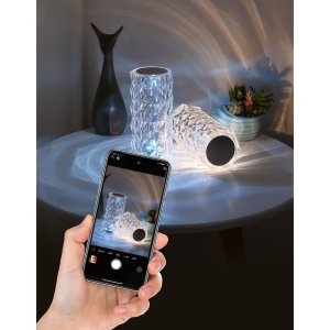 Lampa de birou pe LED RGB, Flippy, dimmer tactil, 3 nivele de intensitate, Cristal Acrilic, cu telecomanda - Img 7